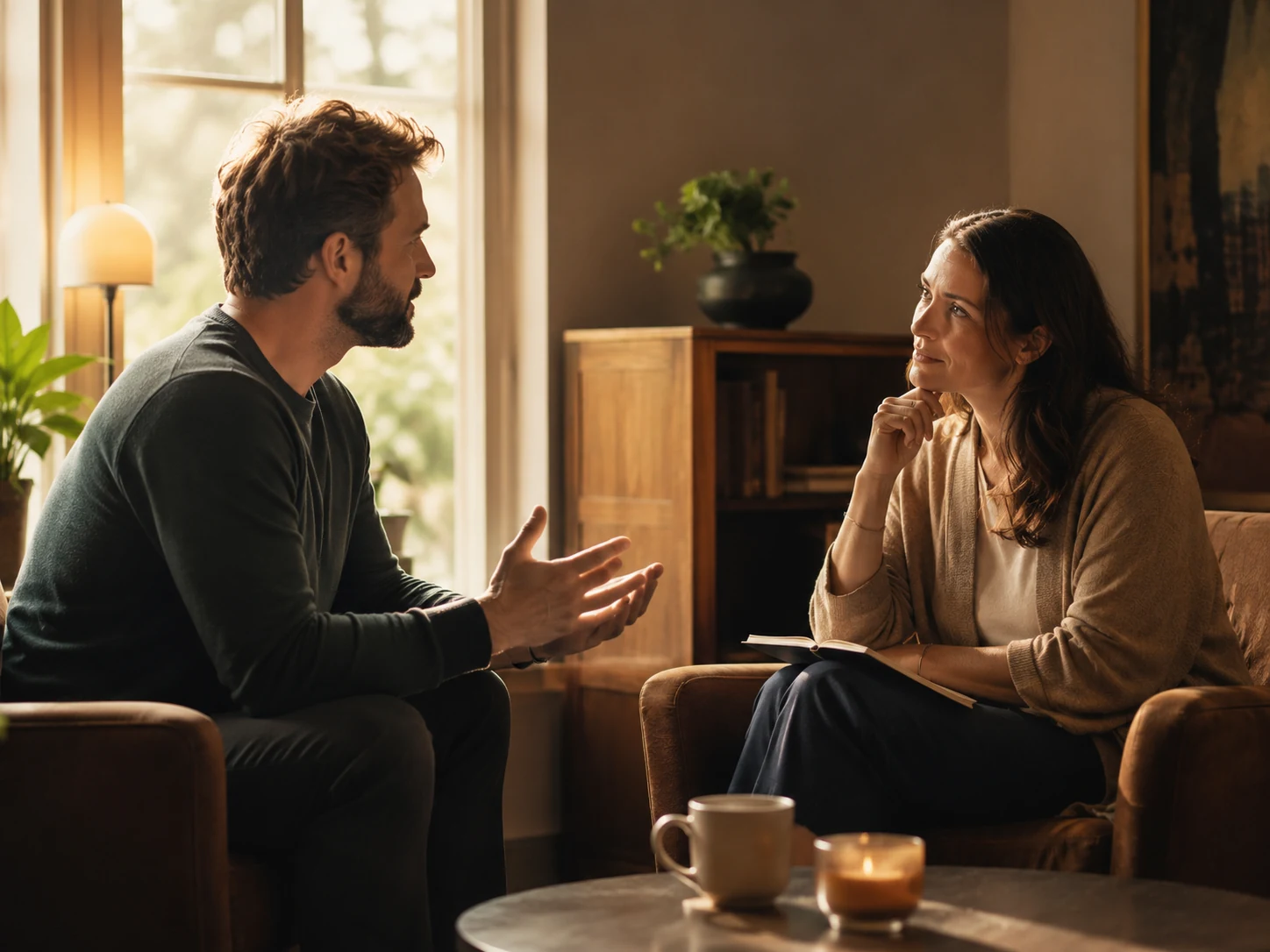 A practitioner conversation helping someone move from processing into meaningful challenge