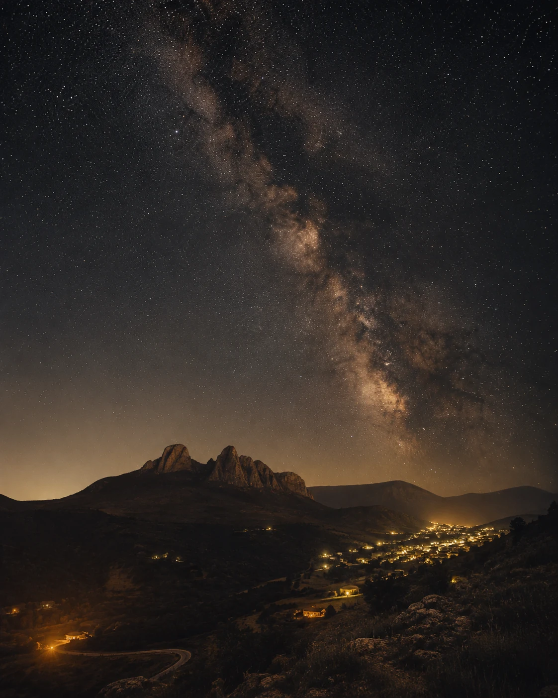 Night sky over a real landscape representing possibility and the unexplained