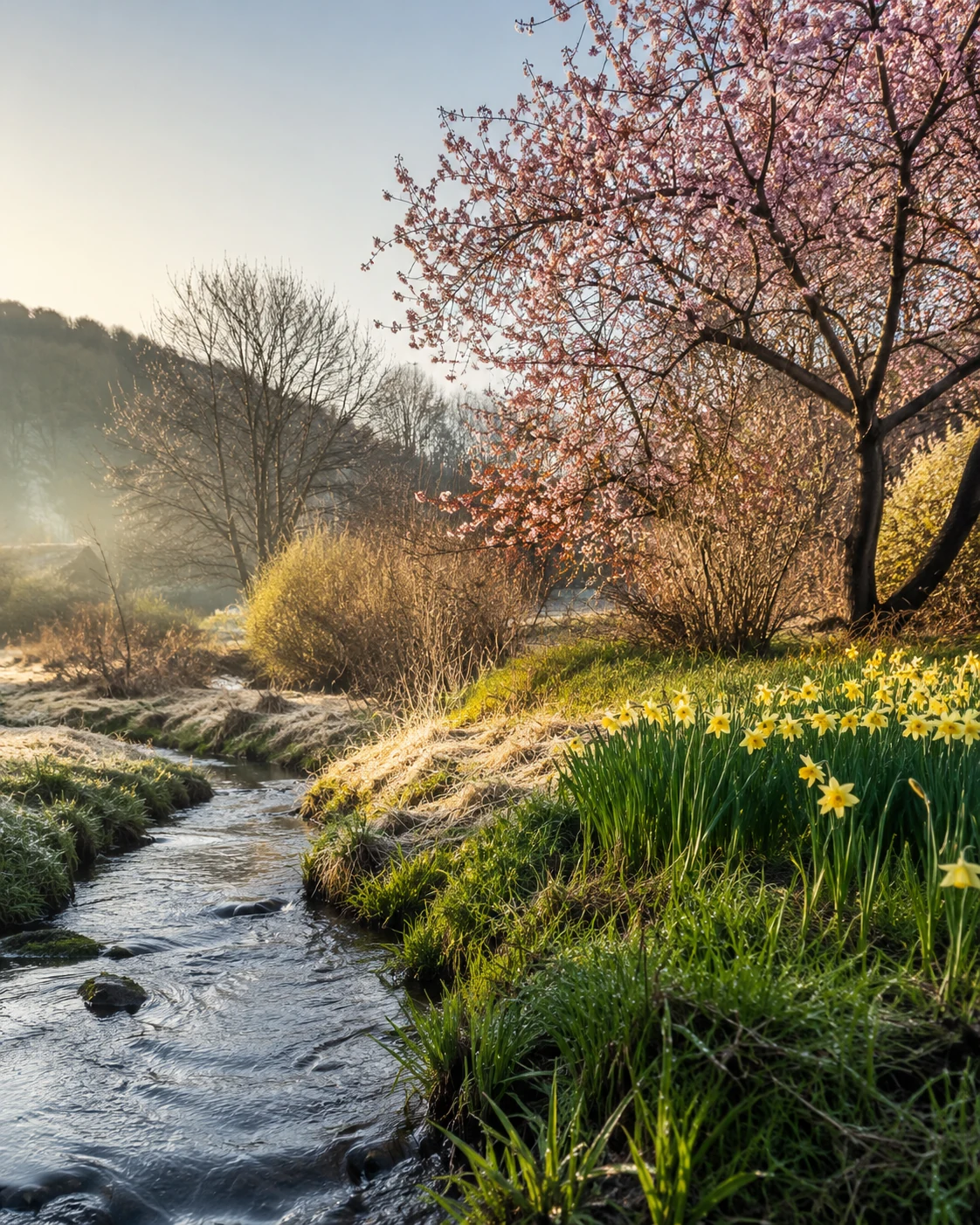 Winter landscape moving into spring growth representing Second Spring