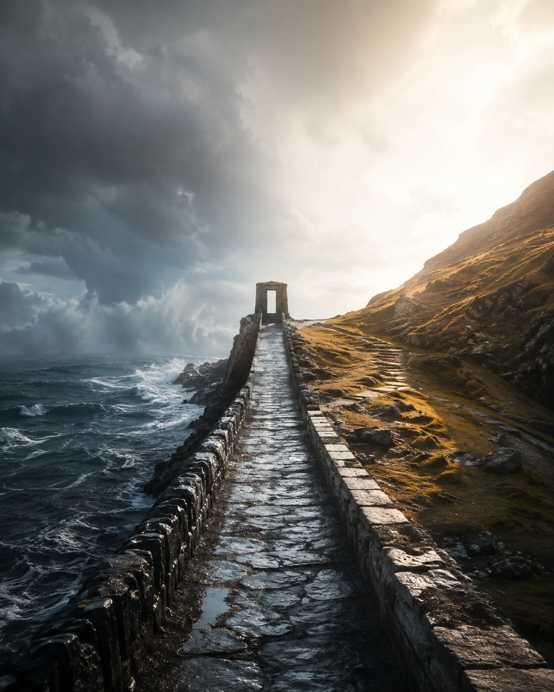 Paths moving towards a shared horizon representing The Manifestation Paradox